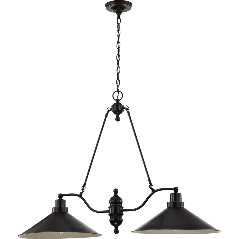 Bridgeview 2 Light 40 inch Mission Dust Bronze Trestle Ceiling Light Special Offer