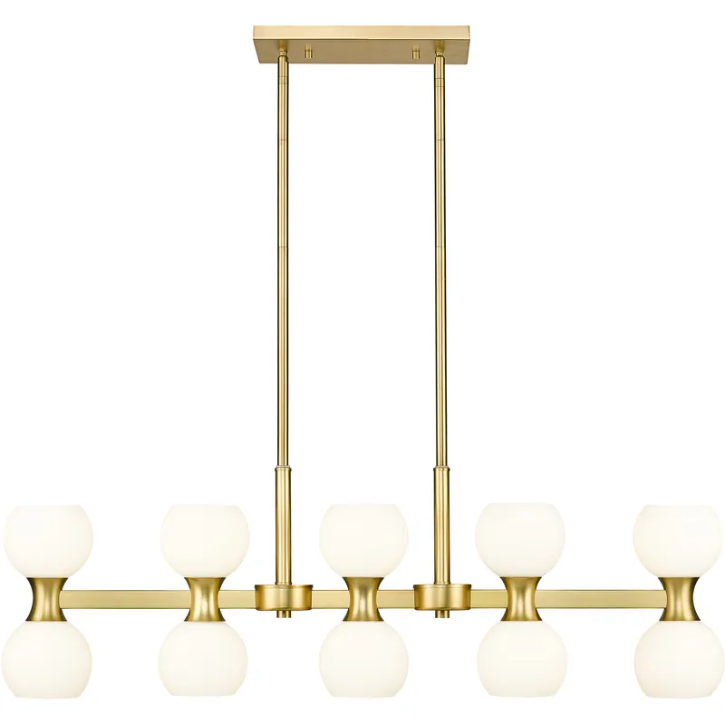 Artemis 10 Light 40 inch Modern Gold Linear Chandelier Ceiling Light Warranty Included