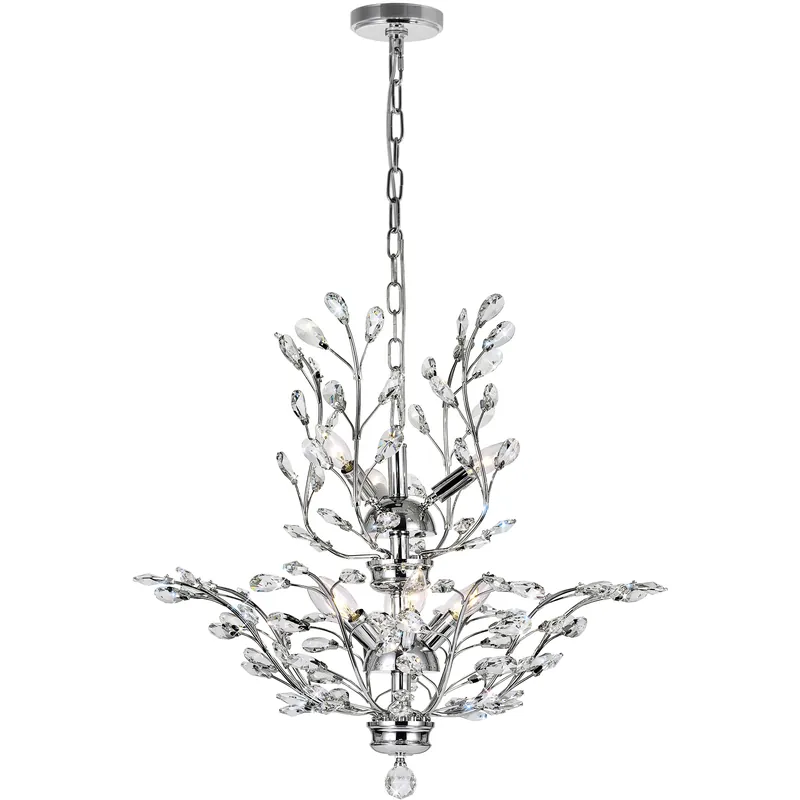 Ivy 9 Light 28 inch Chrome Chandelier Ceiling Light Express Delivery