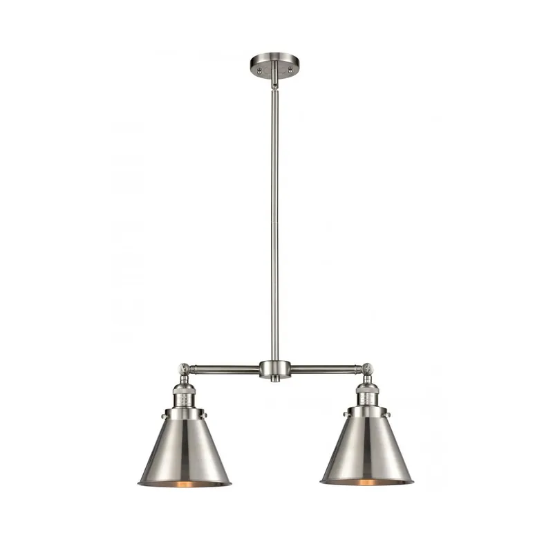 Today Only Franklin Restoration Appalachian 2 Light 23 inch Brushed Satin Nickel Island Light Ceiling Light, Franklin Restoration