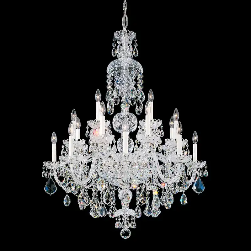 Olde World 25 Light Polished Silver Chandelier Ceiling Light in Heritage Exclusive Offer