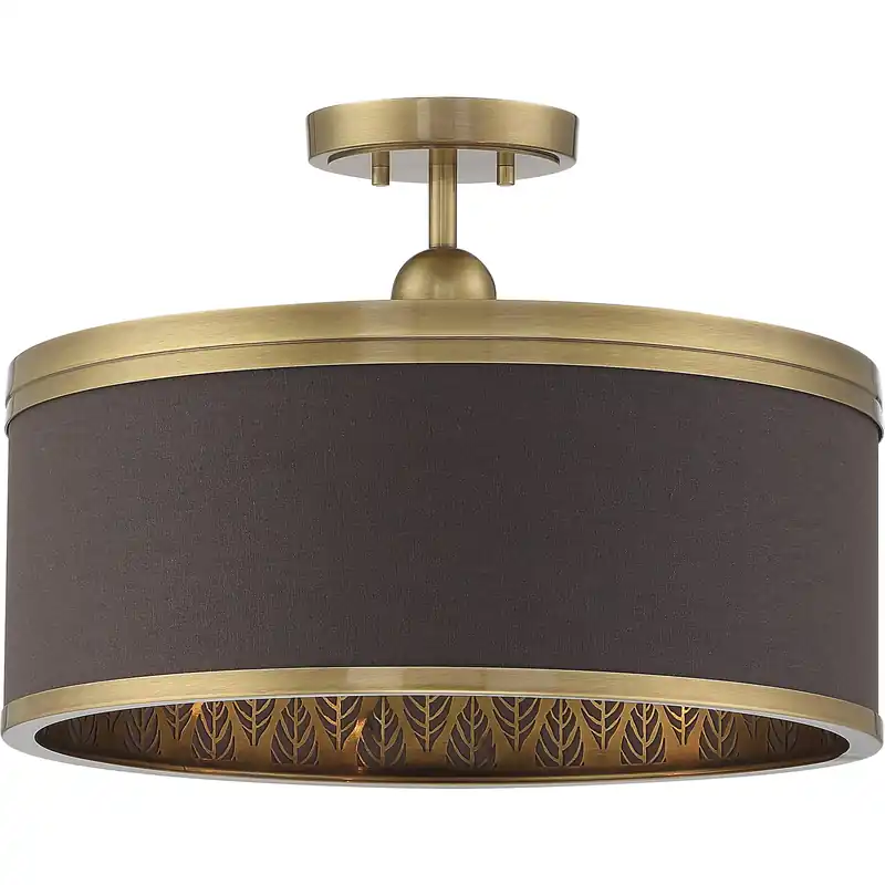 New Arrival Splendour 4 Light 19 inch Aged Antique Brass Semi Flush Ceiling Light