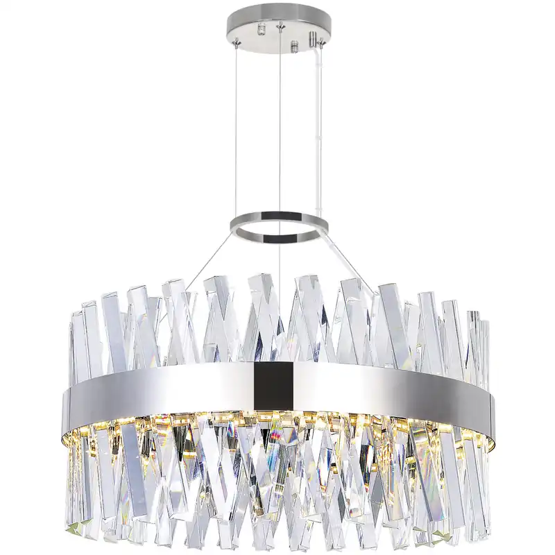 Glace LED 24 inch Chrome Chandelier Ceiling Light Latest
