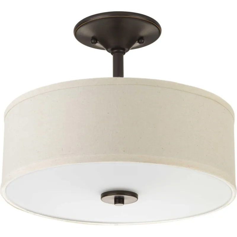 Next Day Delivery Mark 2 Light 13 inch Antique Bronze Semi-Flush Mount Ceiling Light