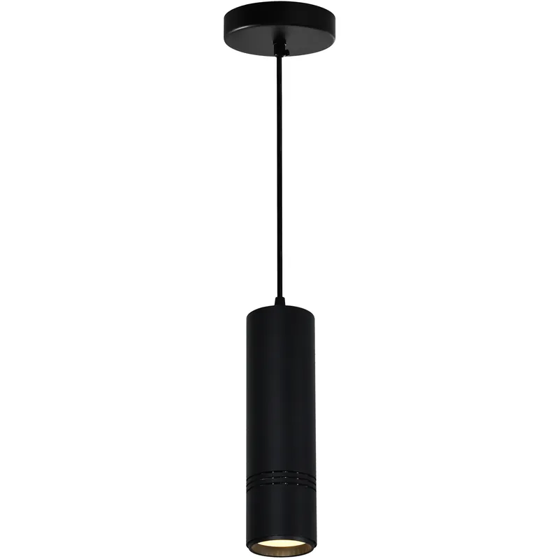 Stowe LED 3 inch Black and Wood Down Mini Pendant Ceiling Light Clearance