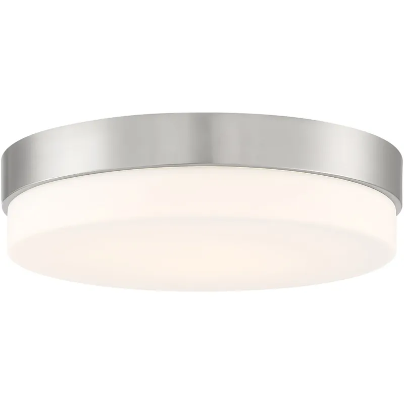 Roma LED 14 inch Brushed Steel Flush Mount Ceiling Light Worldwide Shipping