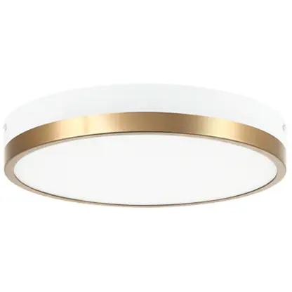 One Day Deal Tone LED 12 inch White and Aged Gold Brass Flush Mount Ceiling Light
