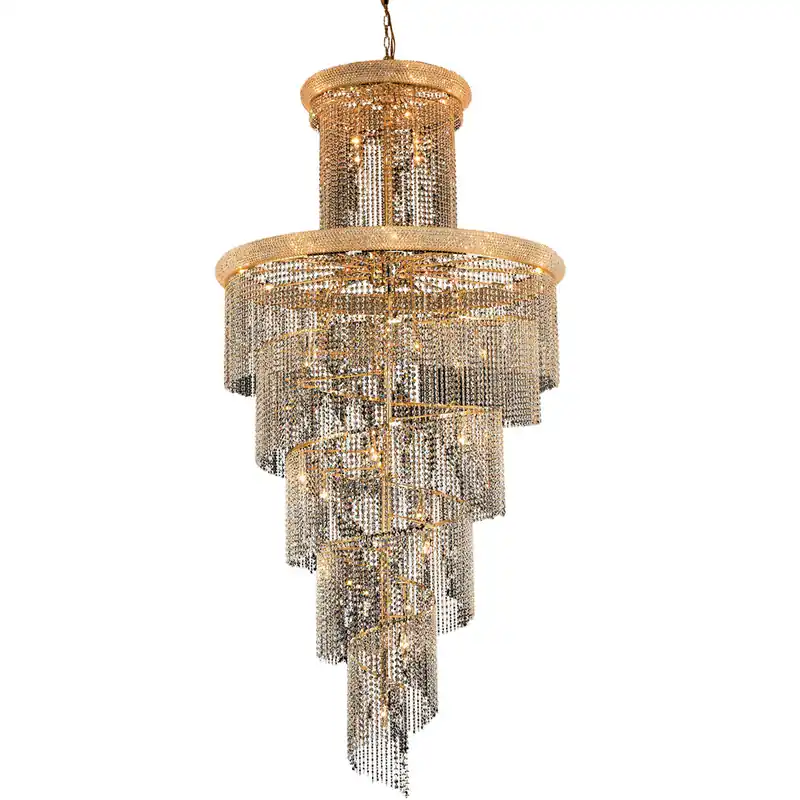 Exclusive Spiral 41 Light 48 inch Gold Foyer Ceiling Light in Royal Cut