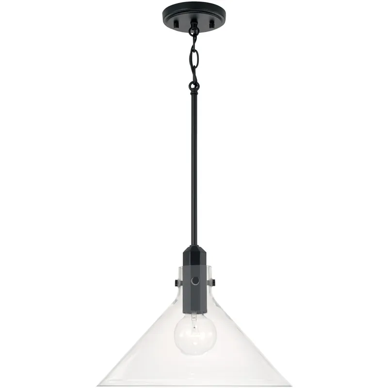 Greer 1 Light 14 inch Matte Black Pendant Ceiling Light Crafted
