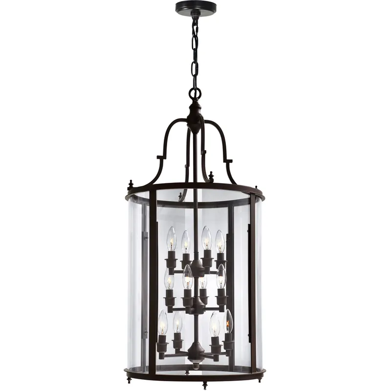 Grab Now Desire 12 Light 17 inch Oil Rubbed Bronze Drum Shade Chandelier Ceiling Light