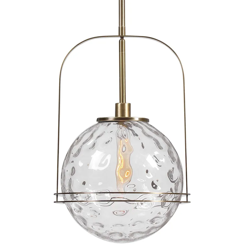 Mimas 1 Light 13 inch Antique Brass Pendant Ceiling Light Fast Shipping