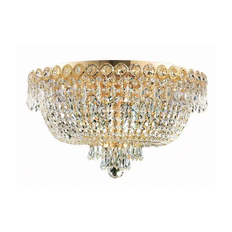 Markdown Century 6 Light 18 inch Gold Flush Mount Ceiling Light in Royal Cut