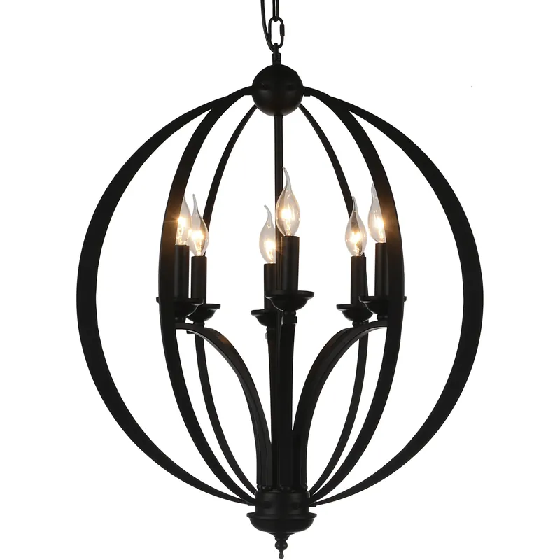 Best Choice Drift 6 Light 24 inch Black Up Chandelier Ceiling Light