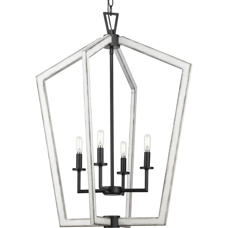 Low Price Galloway 4 Light 24 inch Matte Black Foyer Light Ceiling Light
