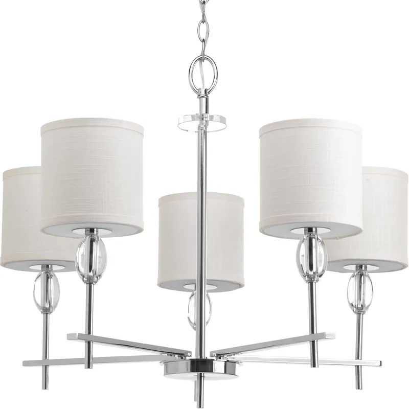 Status 5 Light 28 inch Polished Chrome Chandelier Ceiling Light Best Choice