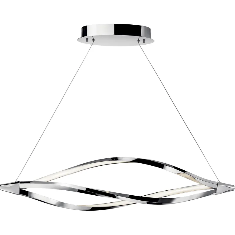 Handmade Meridian LED 11 inch Chrome Chandelier Ceiling Light