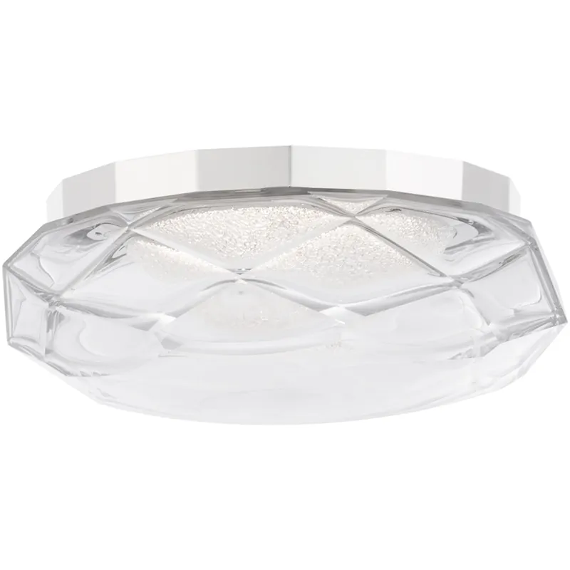 Carat LED 13 inch Polished Nickel Flush Mount Ceiling Light, Beyond Money Back Guarantee