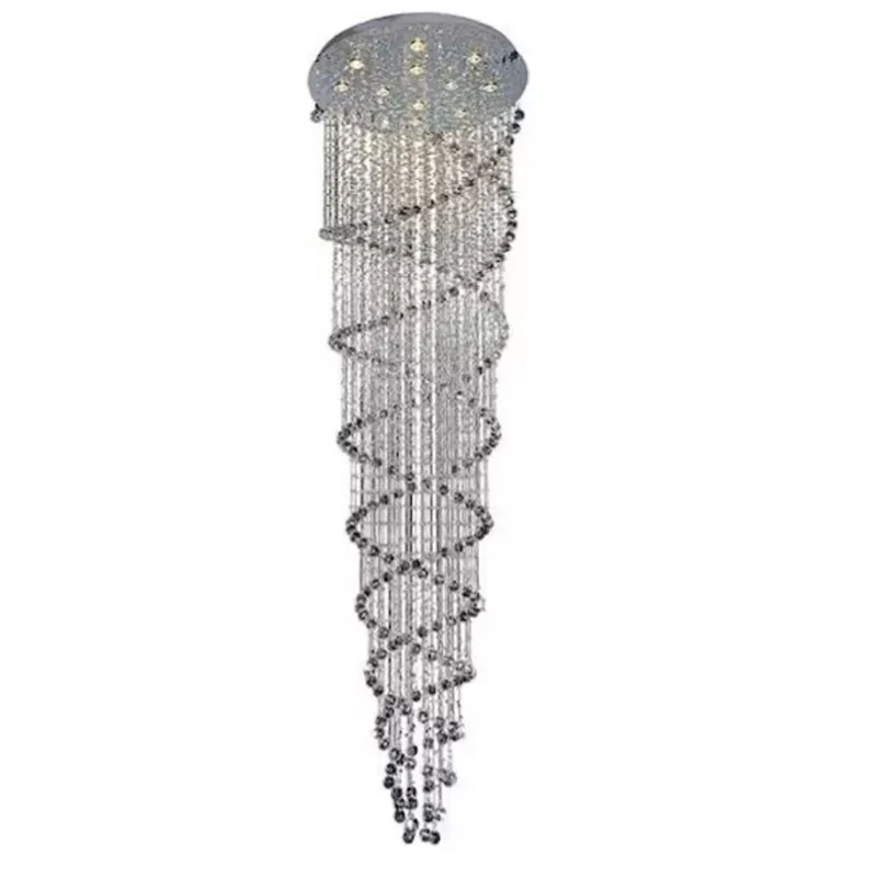Double Spiral 12 Light 32 inch Chrome Flush Mount Ceiling Light Cheap