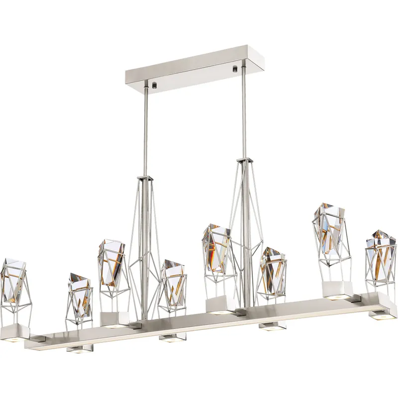 Flash Sale Gem LED 18 inch Satin Nickel with Crystal Chandelier Ceiling Light