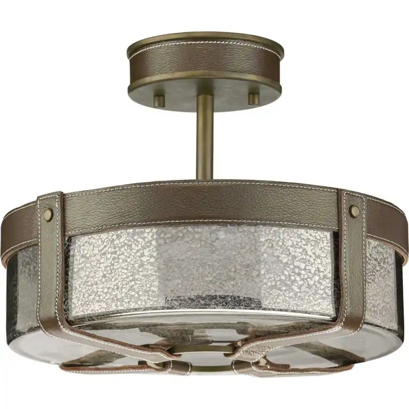 Point Dume™ Rockdance 4 Light 14.38 inch Aged Brass Semi-Flush Mount Ceiling Light, Design Series Discount