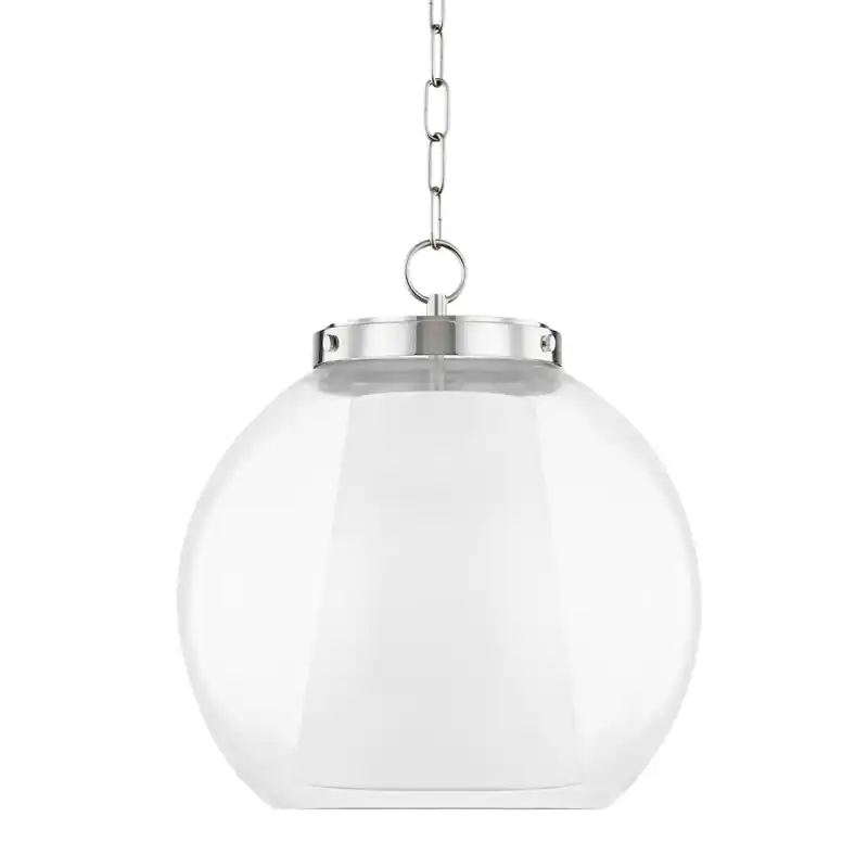 Next Day Delivery Sasha LED 15 inch Polished Nickel Pendant Ceiling Light