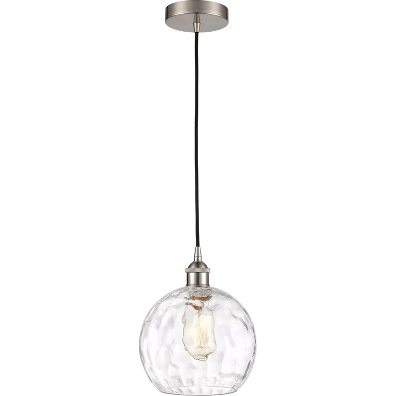 Edison Athens Water Glass 1 Light 8 inch Brushed Satin Nickel Mini Pendant Ceiling Light Final Sale