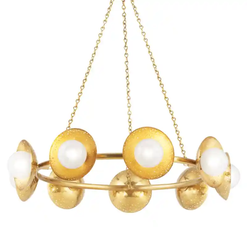 Glimmer LED 40 inch Aged Brass Chandelier Ceiling Light Save Now