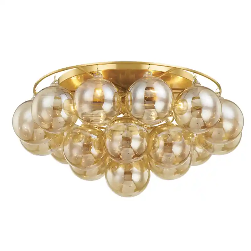 Mimi 6 Light 23 inch Aged Brass Flush Mount Ceiling Light Modern