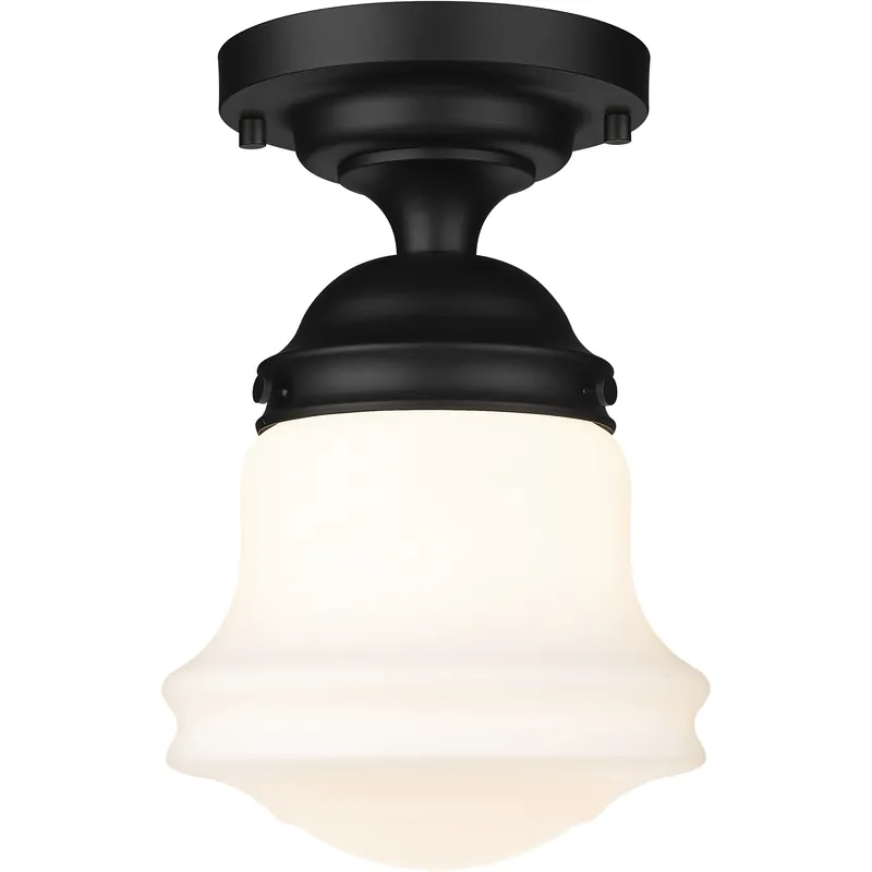 Vaughn 1 Light 10.5 inch Matte Black Flush Mount Ceiling Light Best Seller