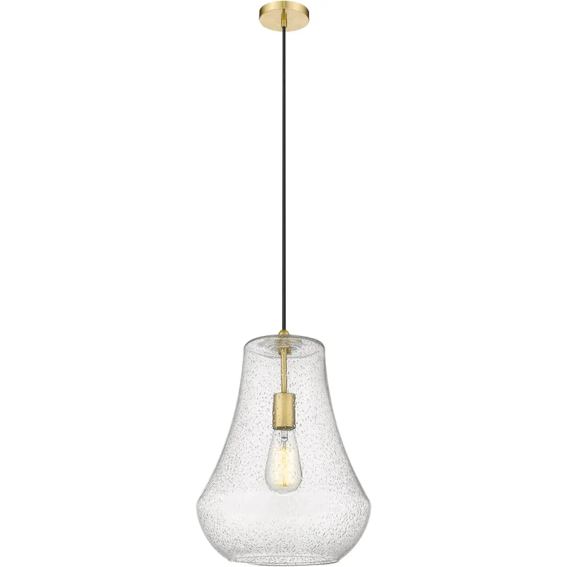 Fairfield 1 Light 12 inch Satin Gold Mini Pendant Ceiling Light in Seedy Glass Sale