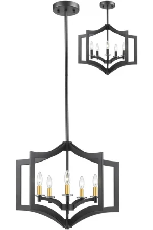 Zander 5 Light 23.6 inch Bronze Chandelier Ceiling Light Place Order