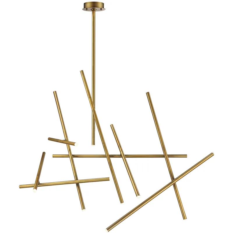 Crossroads LED 27 inch Brass Chandelier Ceiling Light Clearance