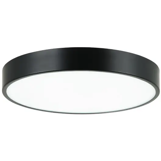 Plato LED 15 inch Black Flush Mount Ceiling Light Money Back Guarantee