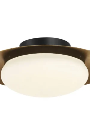 Zinola LED 15 inch Sand Coal and Halcyon Gold Flush Mount Ceiling Light Factory Price