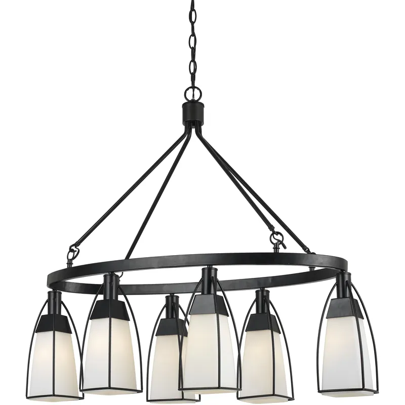 Channing 6 Light 40 inch Black Chandelier Ceiling Light Must Have