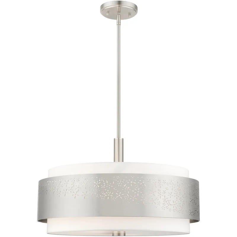 Trending Noria 5 Light 24 inch Brushed Nickel Chandelier Ceiling Light