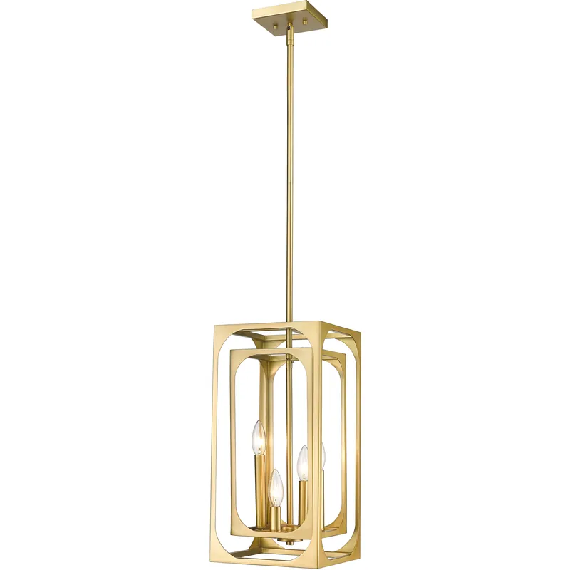 Must Have Easton 4 Light 9.25 inch Rubbed Brass Chandelier Ceiling Light