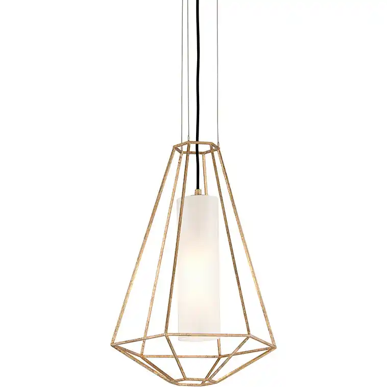 Silhouette 1 Light 16 inch Gold Leaf Pendant Ceiling Light Crafted