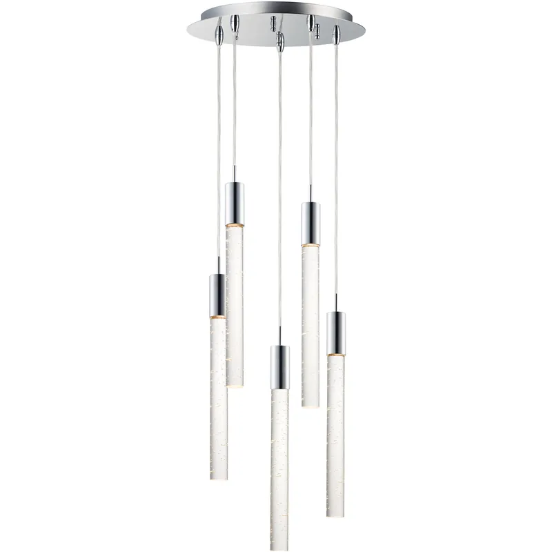 Viral Big Fizz LED 13 inch Polished Chrome Multi-Light Pendant Ceiling Light