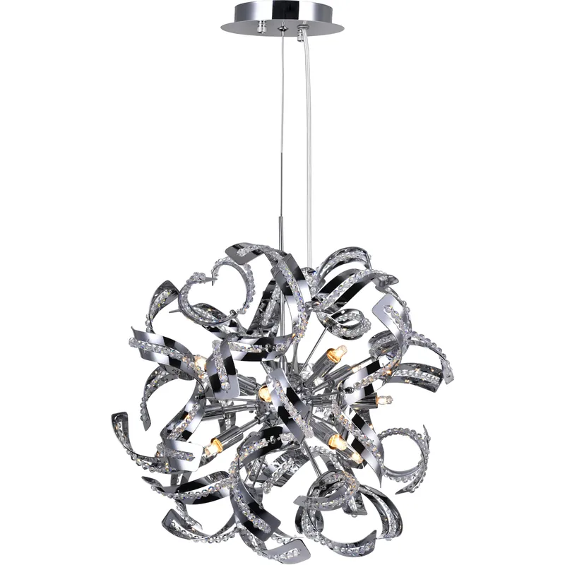 In Demand Swivel 12 Light 19 inch Chrome Chandelier Ceiling Light