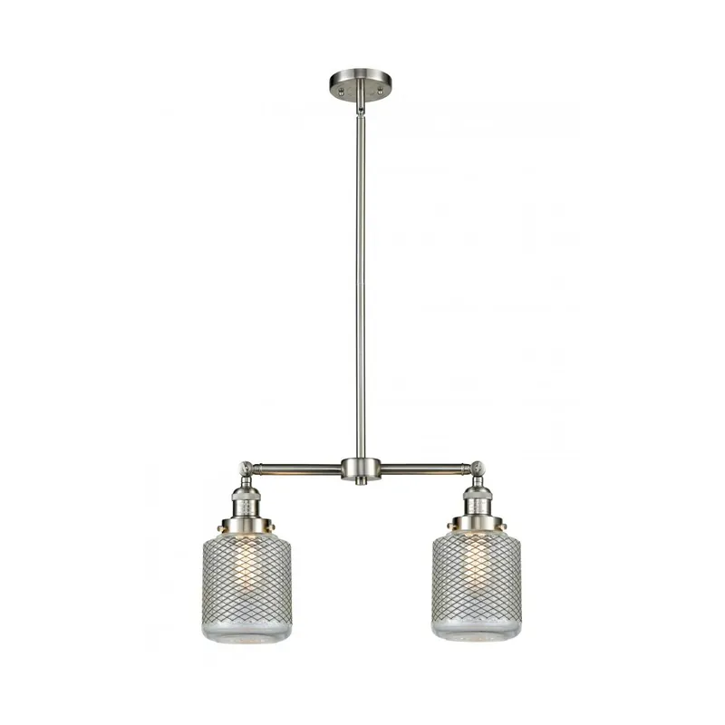Franklin Restoration Stanton 2 Light 23 inch Brushed Satin Nickel Chandelier Ceiling Light, Franklin Restoration Certified
