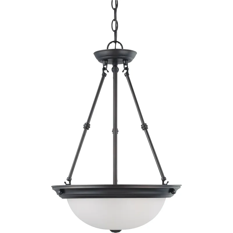 Free Shipping Brentwood 3 Light 15 inch Mahogany Bronze Pendant Ceiling Light