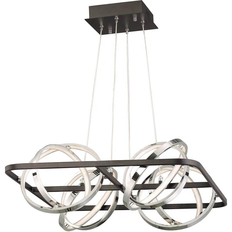 Gyro II LED 27 inch Black and Polished Chrome Single Pendant Ceiling Light Holiday Sale