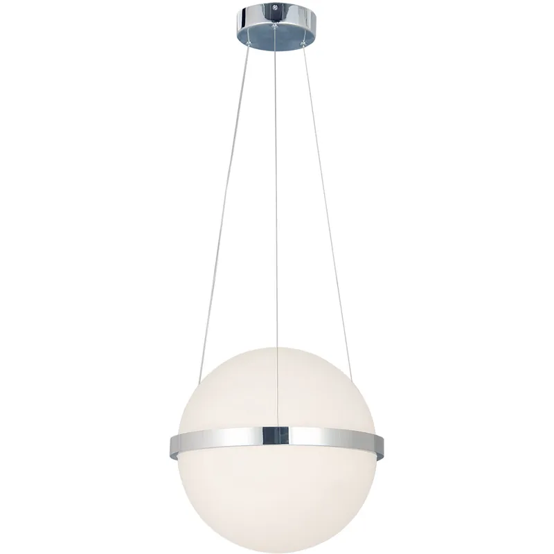 Hassle-Free Returns EVOLV LED 15 inch Polished Chrome Pendant Ceiling Light, Centric Family