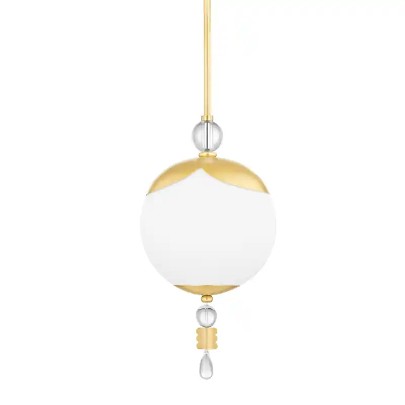 Brand New Perla 1 Light 10 inch Aged Brass Pendant Ceiling Light