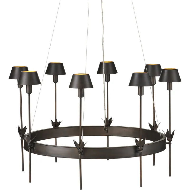 Coterie 8 Light 36 inch Bronze and Gold Chandelier Ceiling Light Last Chance