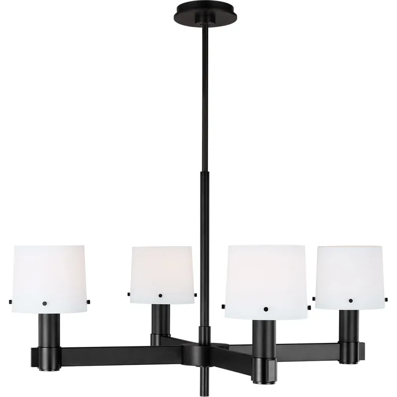 TOB by Thomas O'Brien Palma 4 Light 32.25 inch Aged Iron Chandelier Ceiling Light One Day Deal
