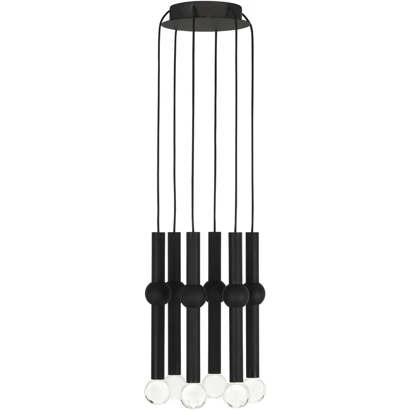 Sean Lavin Guyed LED Nightshade Black Chandelier Ceiling Light, Integrated LED Mega Sale