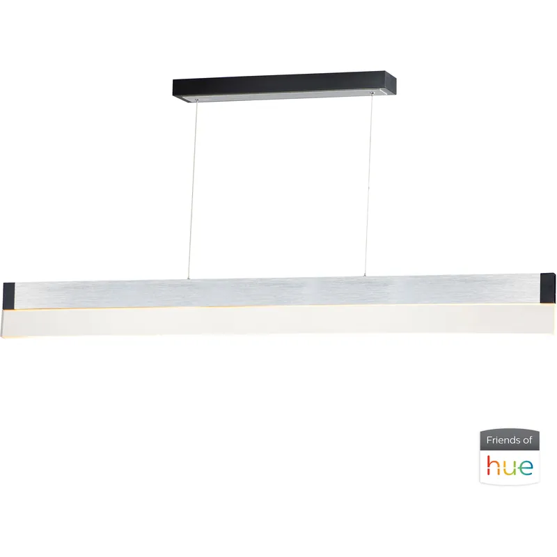 Hot Deal iBar Linear Pendant Ceiling Light in Brushed Aluminum