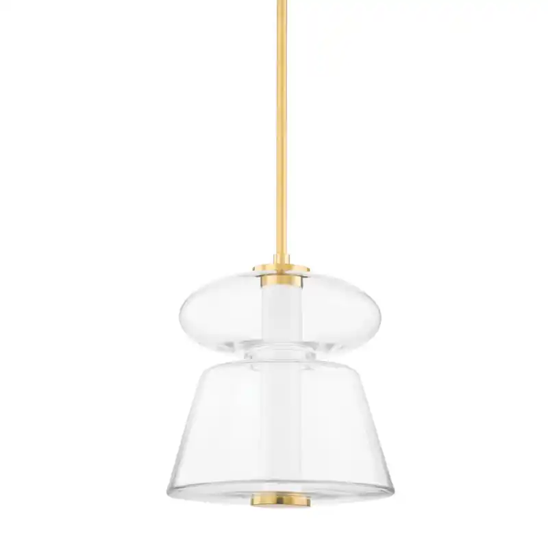 Limited Edition Palermo LED 13 inch Aged Brass Pendant Ceiling Light, Small